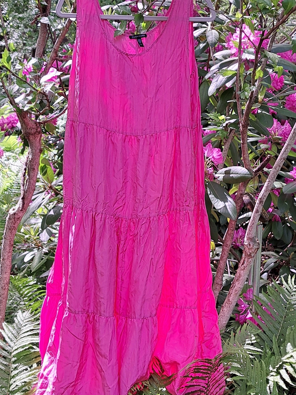 Eileen Fisher Geranium Tiered Maxi Dress